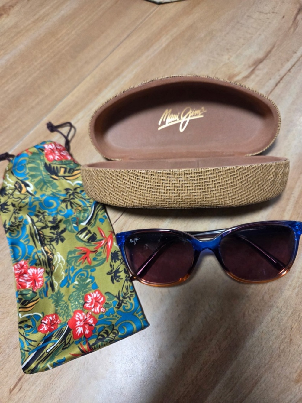 Maui Jim Blue to Brown Gradient Cat-Eye Sunglasses